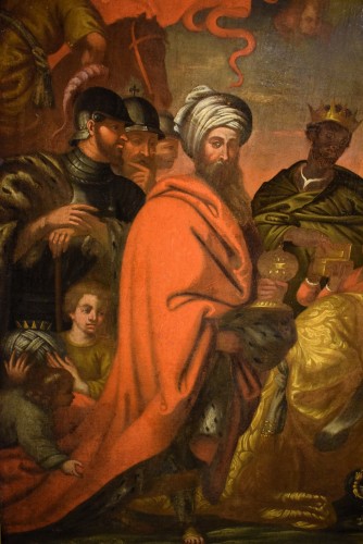 XVIIe siècle - Adoration des Mages - Flandres 1ere moitié du 17e siècle